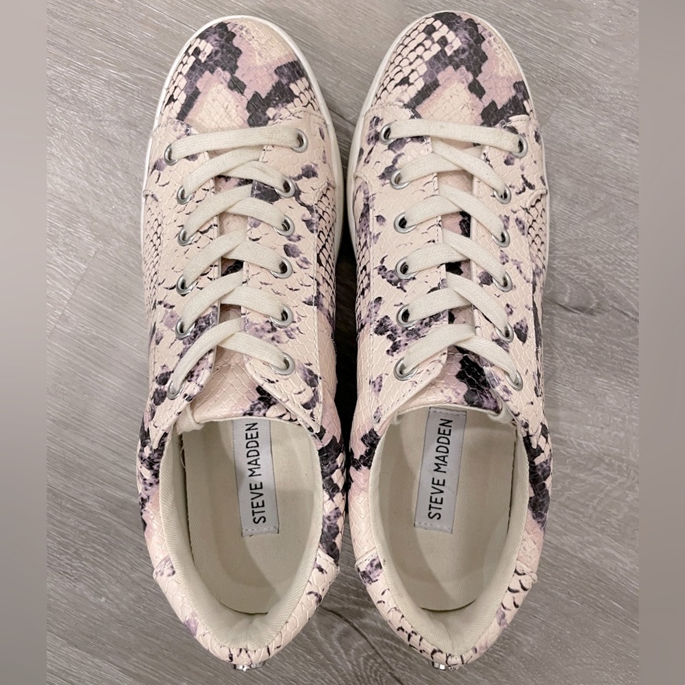 Steve Madden Platform ‘Bertie’ Python Tennis Shoe… - image 4